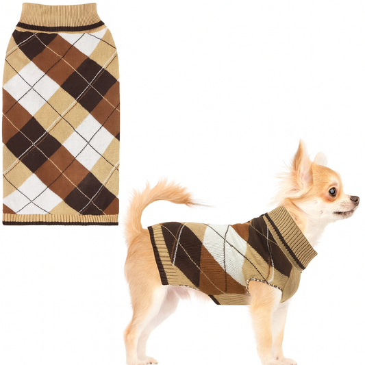 Classic Plaid Sweater for Dogs